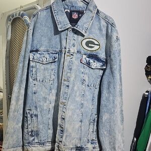 NFL Green Bay Packers Denim Jacket - Light Blue